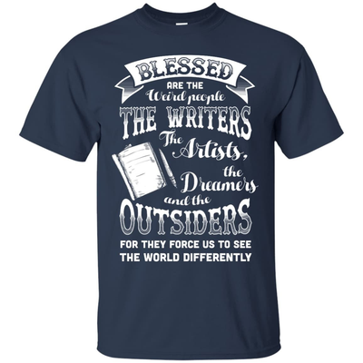 Blessed Are The Weird People The Writers-T-Shirt & Hoodie-Classic T-Shirt-Navy