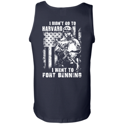 I Didn't Go To Harvard I Went To Fort Benning-T-Shirt & Hoodie-Unisex Tank-Navy