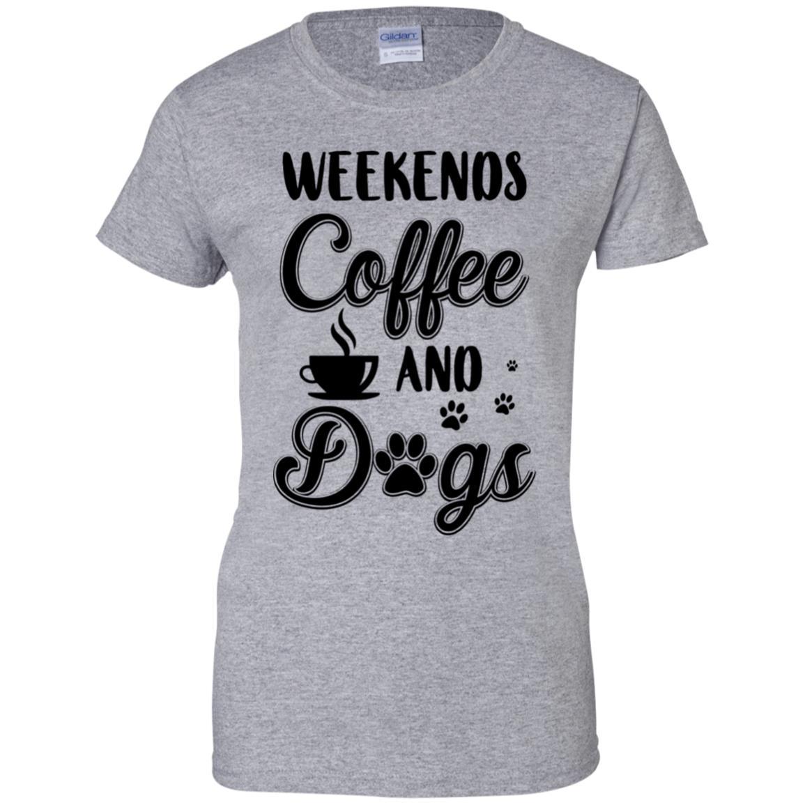 Weekends Coffee And Dogs Lover Gifts-T-Shirt & Tank Top-Women's T-Shirt-Sport Grey