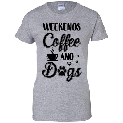 Weekends Coffee And Dogs Lover Gifts-T-Shirt & Tank Top-Women's T-Shirt-Sport Grey