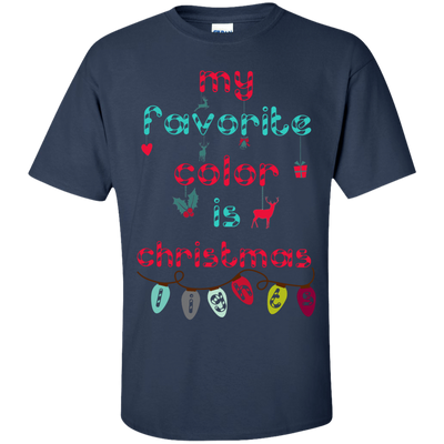 My Favorite Color Is Christmas Light-T-Shirt & Hoodie-Classic T-Shirt-Navy
