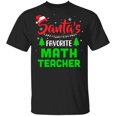 Santa's Favorite Math Teacher Funny Christmas Xmas Gifts-T-Shirt & Sweatshirt-Classic T-Shirt-Black