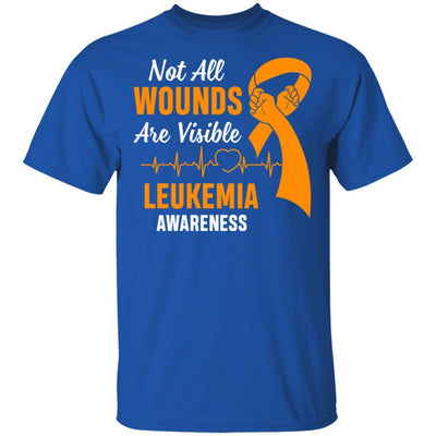 Leukemia Awareness Orange Not All Wounds Are Visible-T-Shirt & Hoodie-Classic T-Shirt-Royal