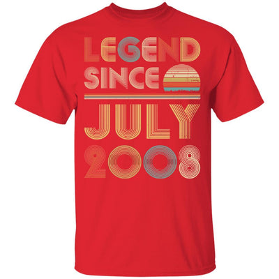 Legend Since July 2008 Vintage 13th Birthday Gifts Youth-Youth Shirt-Youth T-Shirt-Red