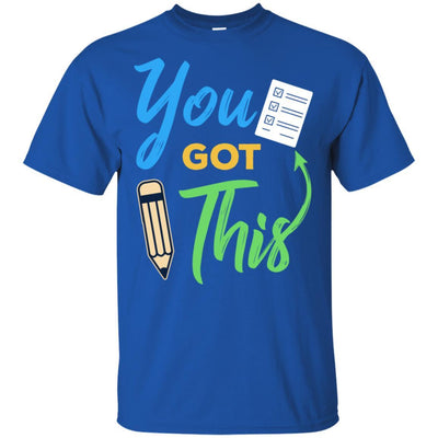 Motivational Teacher Apple Testing You Got This-T-Shirt & Hoodie-Classic T-Shirt-Royal