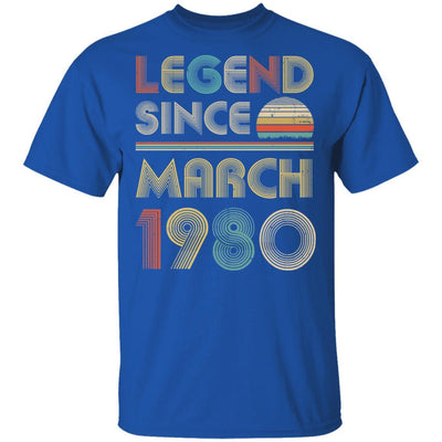 Legend Since March 1980 Vintage 41th Birthday Gifts-T-Shirt & Hoodie-Classic T-Shirt-Royal
