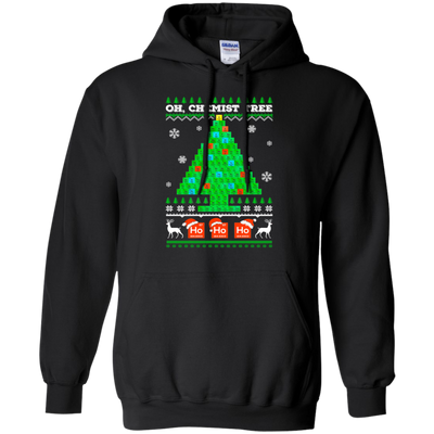 Oh Chemistry Tree Science Christmas Ugly Sweater-T-Shirt & Sweatshirt-Pullover Hoodie-Black