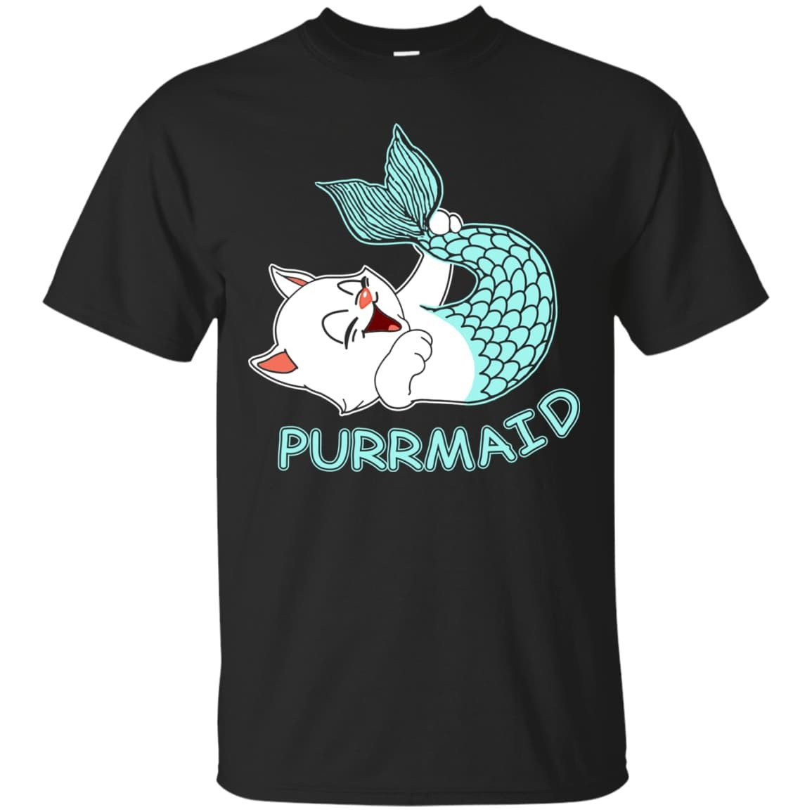 Funny Purrmaid Cat Mermaid-T-Shirt & Hoodie-Classic T-Shirt-Black