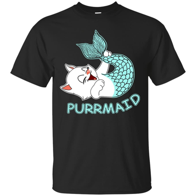 Funny Purrmaid Cat Mermaid-T-Shirt & Hoodie-Classic T-Shirt-Black
