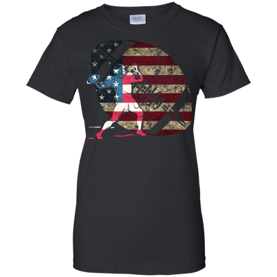Quarterback Football America Flag-T-Shirt & Hoodie-Women's T-Shirt-Black