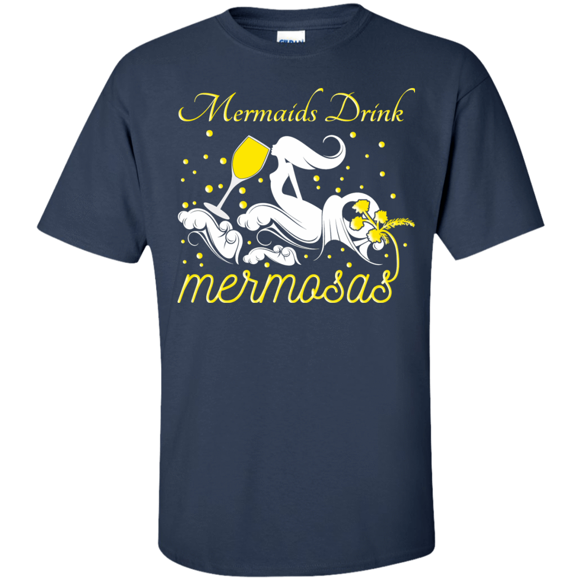 Mermaid drink mermosas-T-Shirt & Hoodie-Classic T-Shirt-Navy