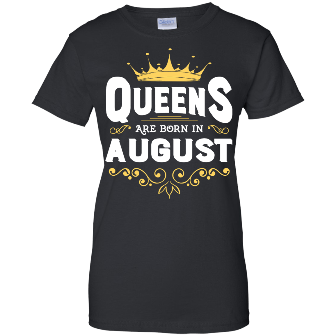 Queens Are Born In August-T-Shirt & Hoodie-Women's T-Shirt-Black