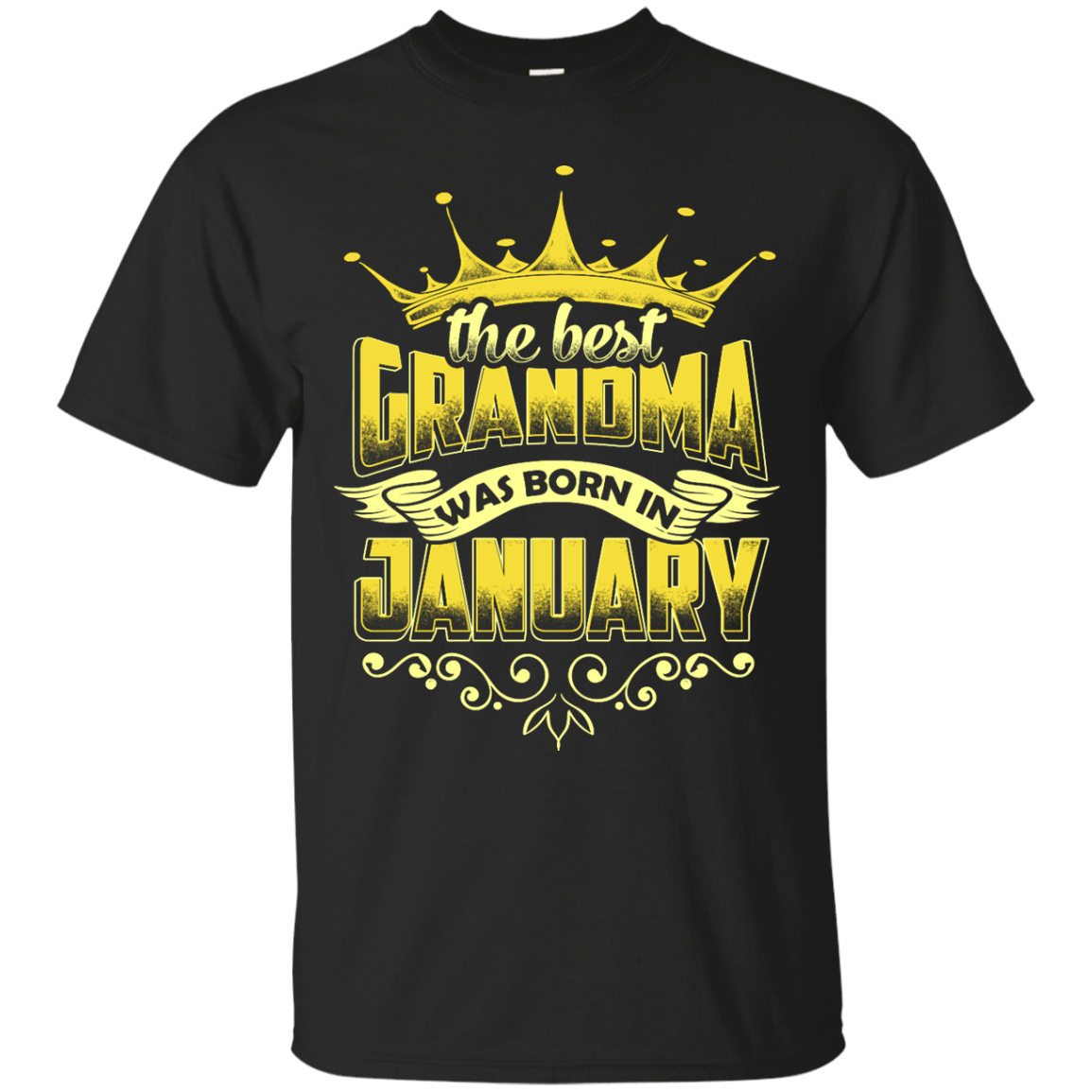 The Best Grandma Was Born In January-T-Shirt & Hoodie-Classic T-Shirt-Black
