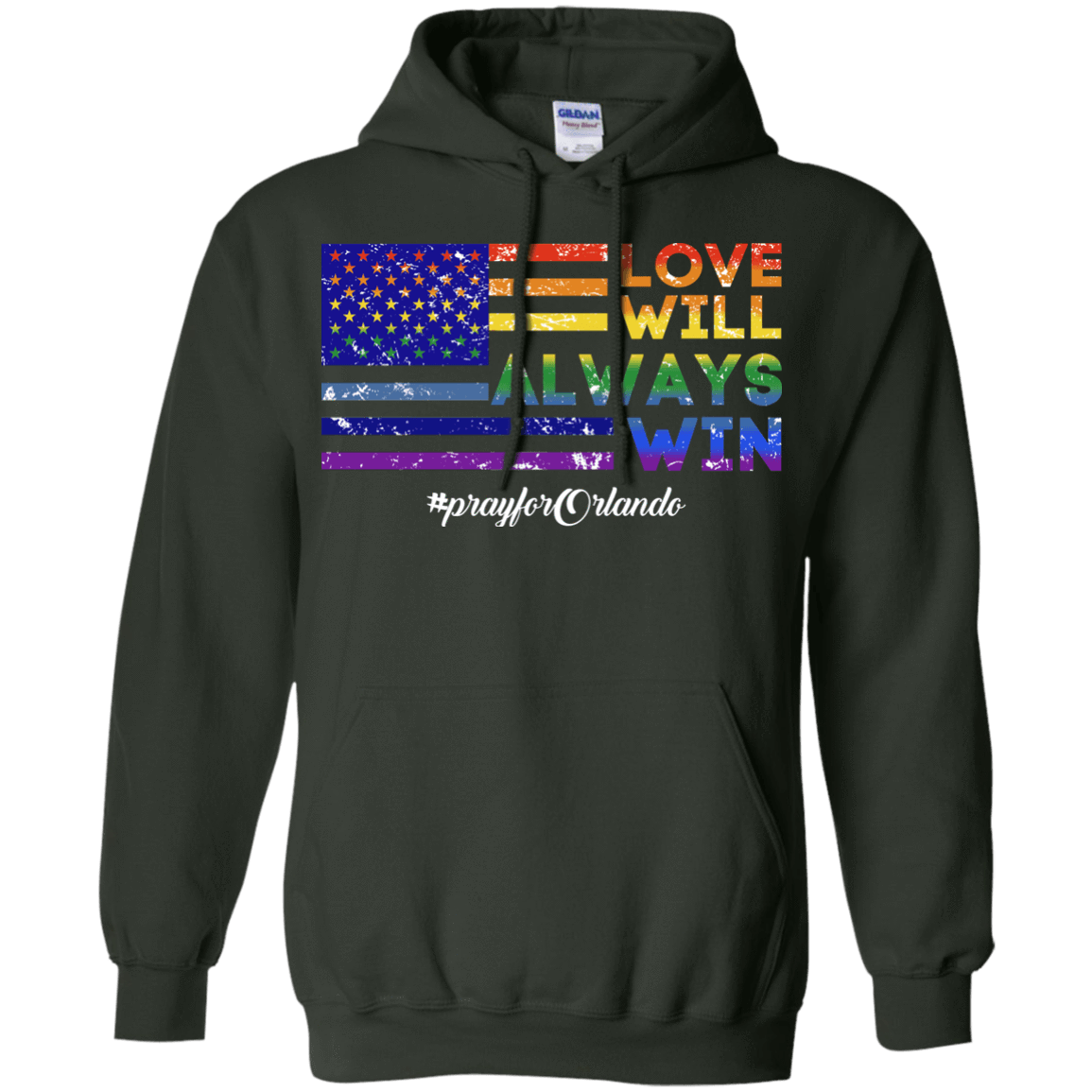 Love Will Alway Win-T-Shirt & Hoodie-Pullover Hoodie-Forest Green