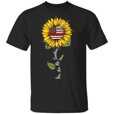 You Are My Sunshine Sunflower Female Firefighter Gifts-T-Shirt & Hoodie-Classic T-Shirt-Black