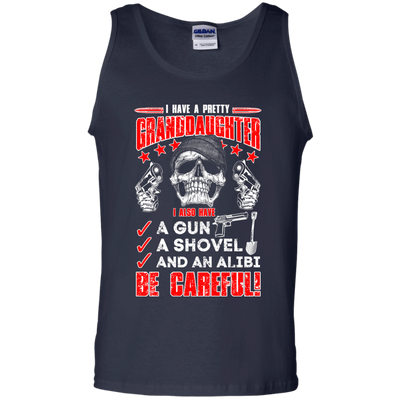 I HAVE A PRETTY GRANDDAUGHTER-T-Shirt & Hoodie-Unisex Tank-Navy