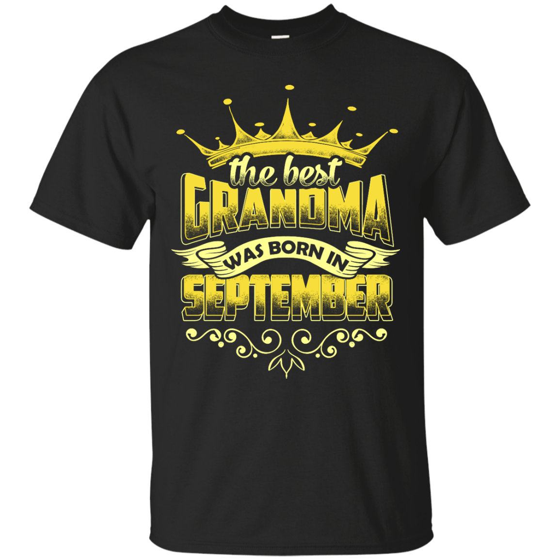 The Best Grandma Was Born In September-T-Shirt & Hoodie-Classic T-Shirt-Black