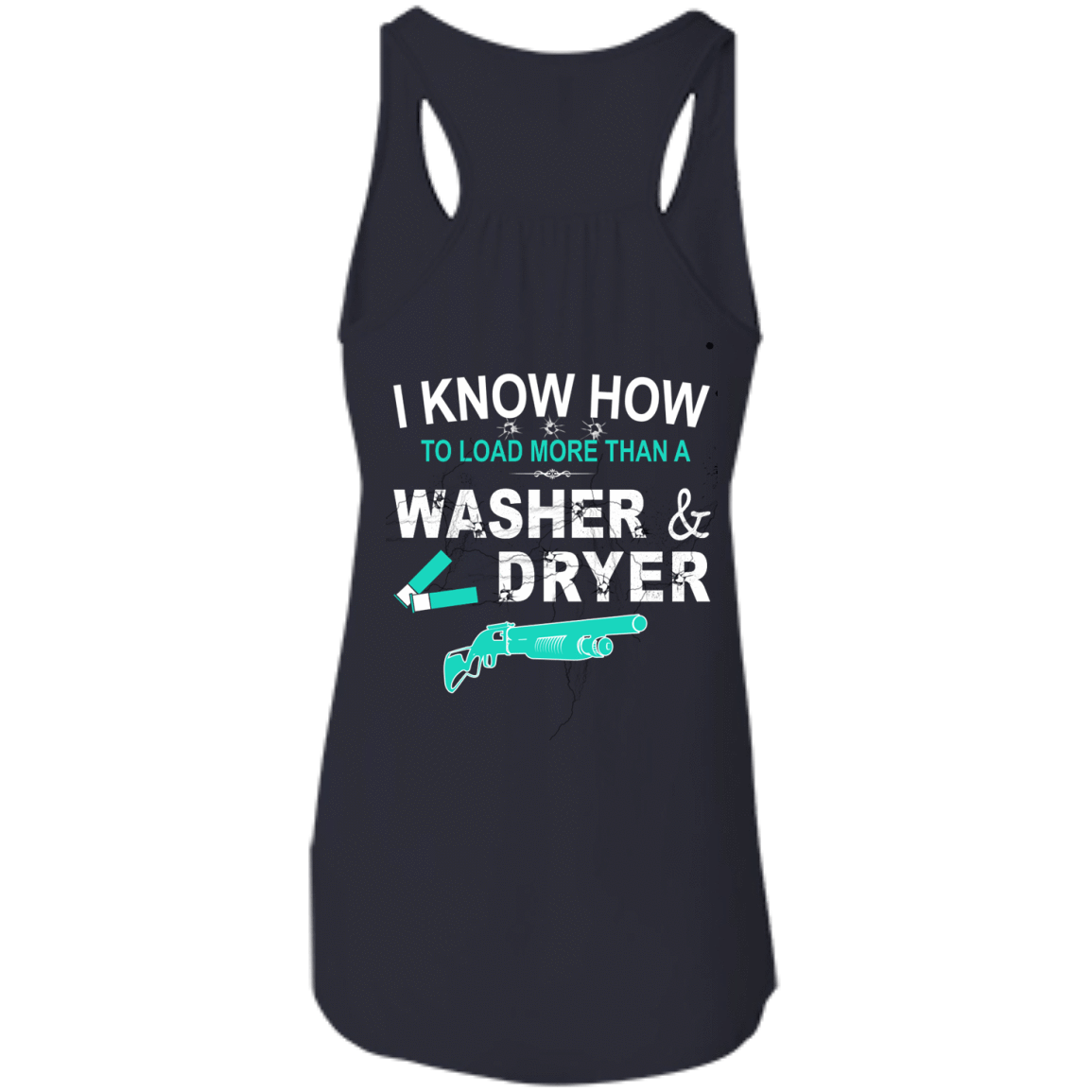 More Than A Washer and Dryer-T-Shirt & Hoodie-Women's Flowy Racerback Tank-Midnight