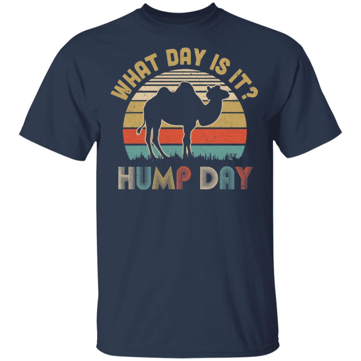 What Day Is It Vintage Funny Hump Day Camel-T-Shirt & Hoodie-Classic T-Shirt-Navy