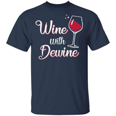 Wine With Dewine Drinking Game Ohio-T-Shirt & Tank Top-Classic T-Shirt-Navy