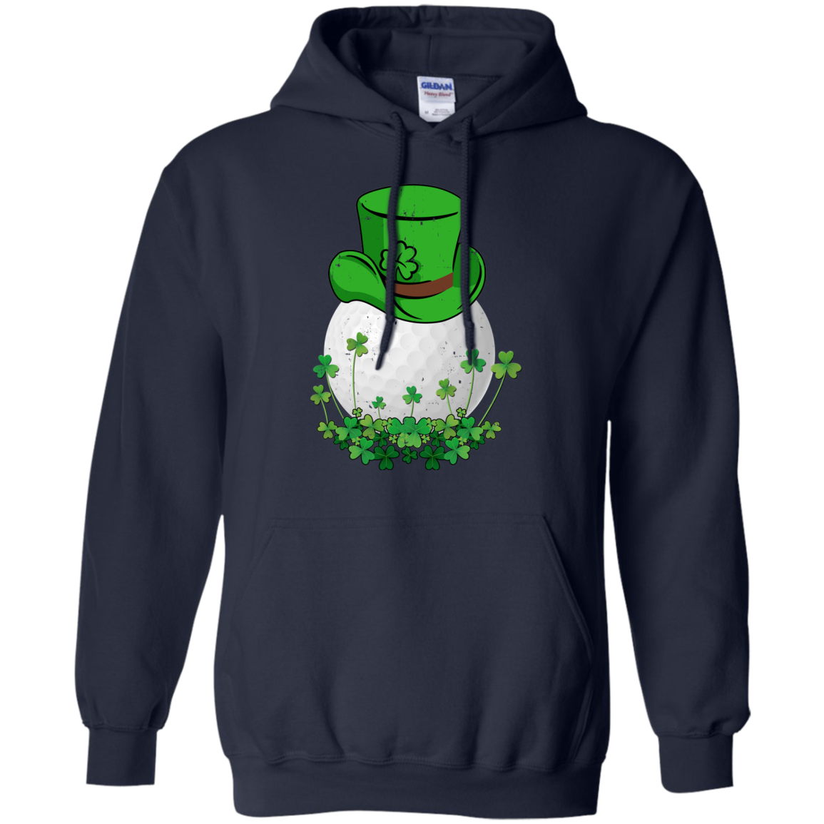 Shamrock Golf Leprechaun St Patricks Day-T-Shirt & Hoodie-Pullover Hoodie-Navy