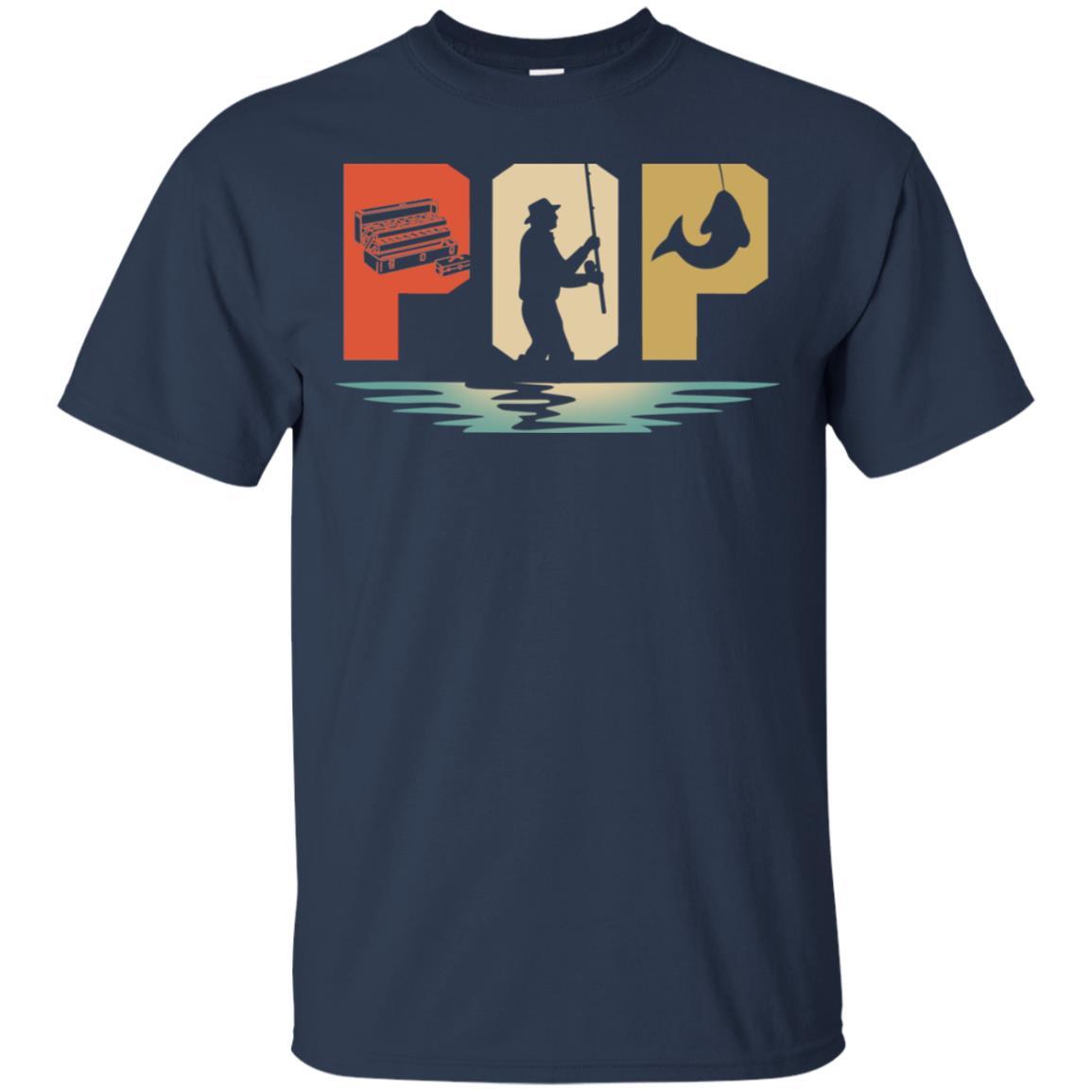 Vintage Fishing Pop Father's Day Gift-T-Shirt & Hoodie-Classic T-Shirt-Navy