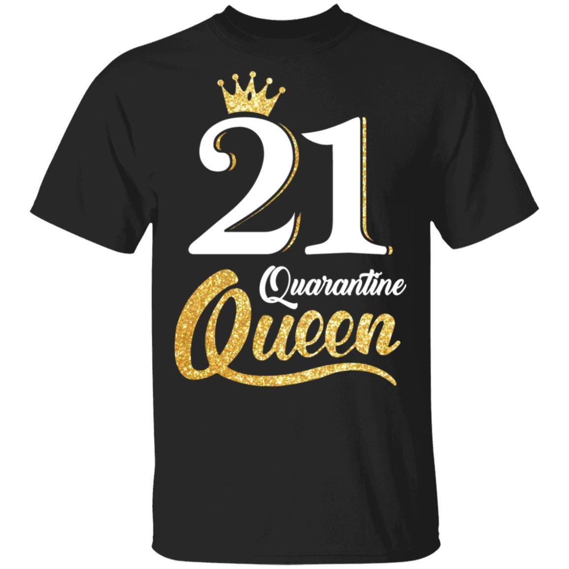 Born In 2000 My 21th Birthday Quarantine Queen-T-Shirt & Tank Top-Classic T-Shirt-Black
