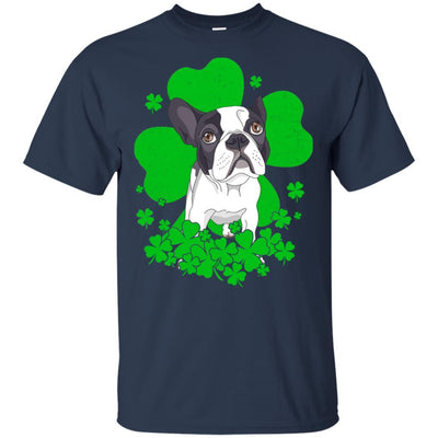 Bulldog St. Patrick's Day Clovers-T-Shirt & Hoodie-Classic T-Shirt-Navy