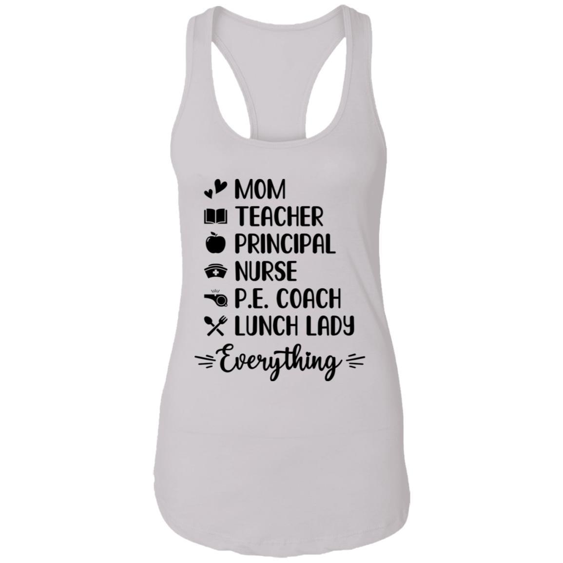 Mom Teacher Principal Nurse Pe Coach-T-Shirt & Tank Top-Women's Ideal Racerback Tank-White