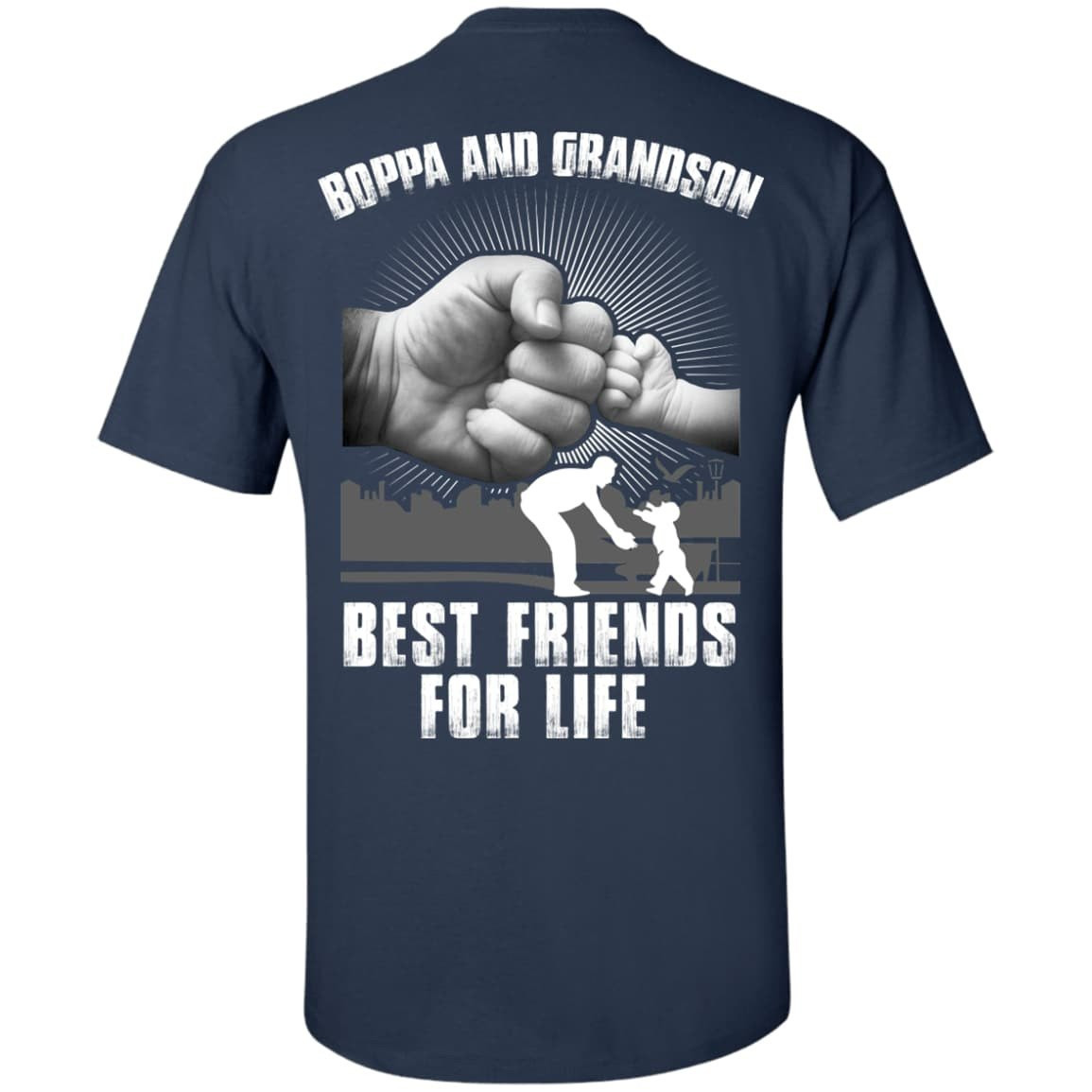 Boppa And Grandson Best Friends For Life-T-Shirt & Hoodie-Classic T-Shirt-Navy