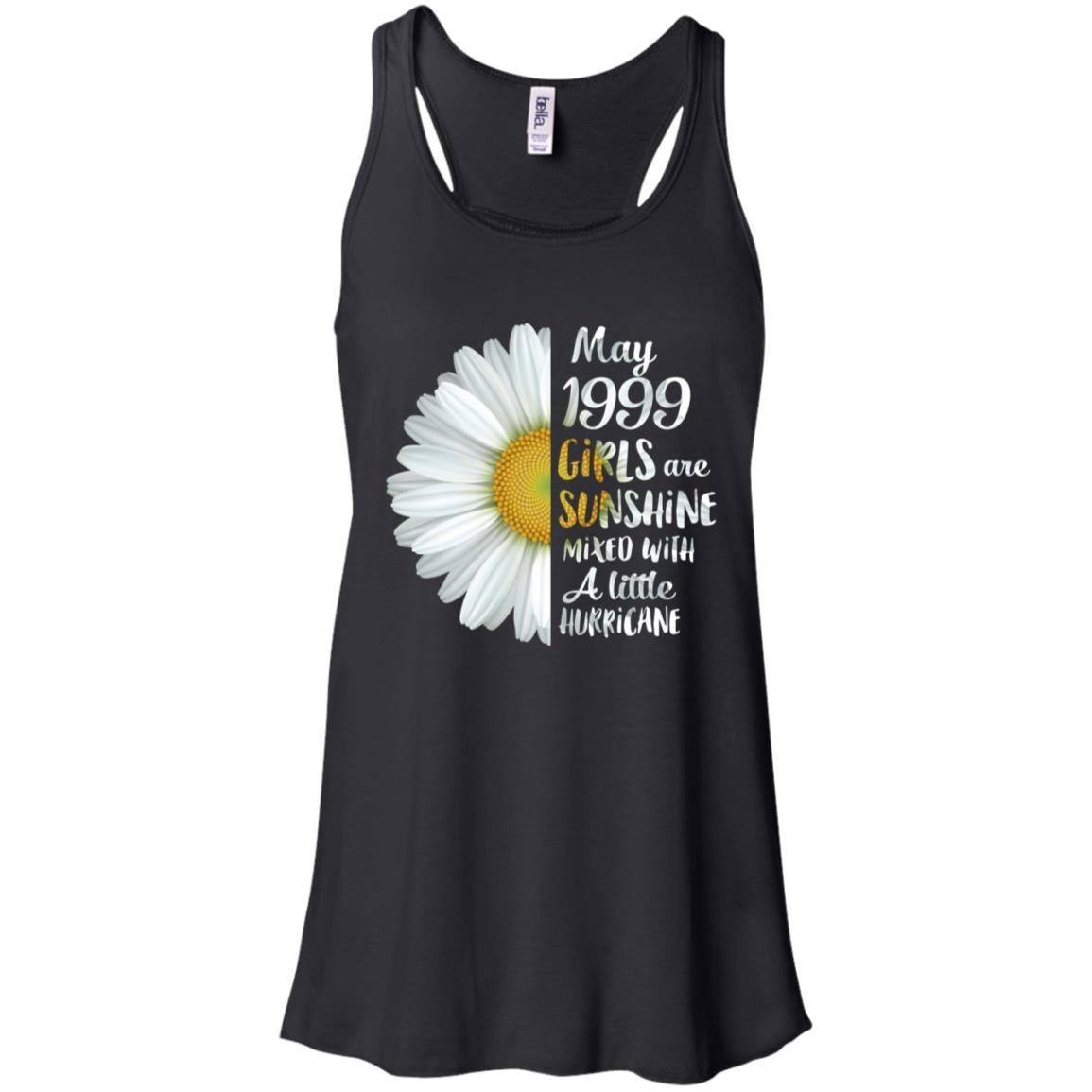 May Girls 1999 22th Birthday Gifts-T-Shirt & Tank Top-Women's Flowy Racerback Tank-Black