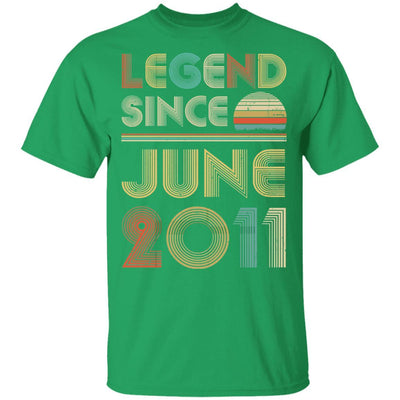 Legend Since June 2011 Vintage 10th Birthday Gifts Youth-Youth Shirt-Youth T-Shirt-Irish Green
