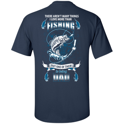 I Love More Than Fishing DAD-T-Shirt & Hoodie-Classic T-Shirt-Navy