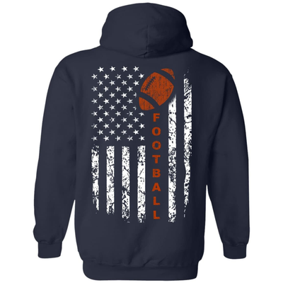 American Football Flag-T-Shirt & Hoodie-Pullover Hoodie-Navy