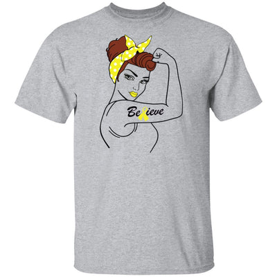 Support Sarcoma Awareness Warrior Believe-T-Shirt & Hoodie-Classic T-Shirt-Sport Grey