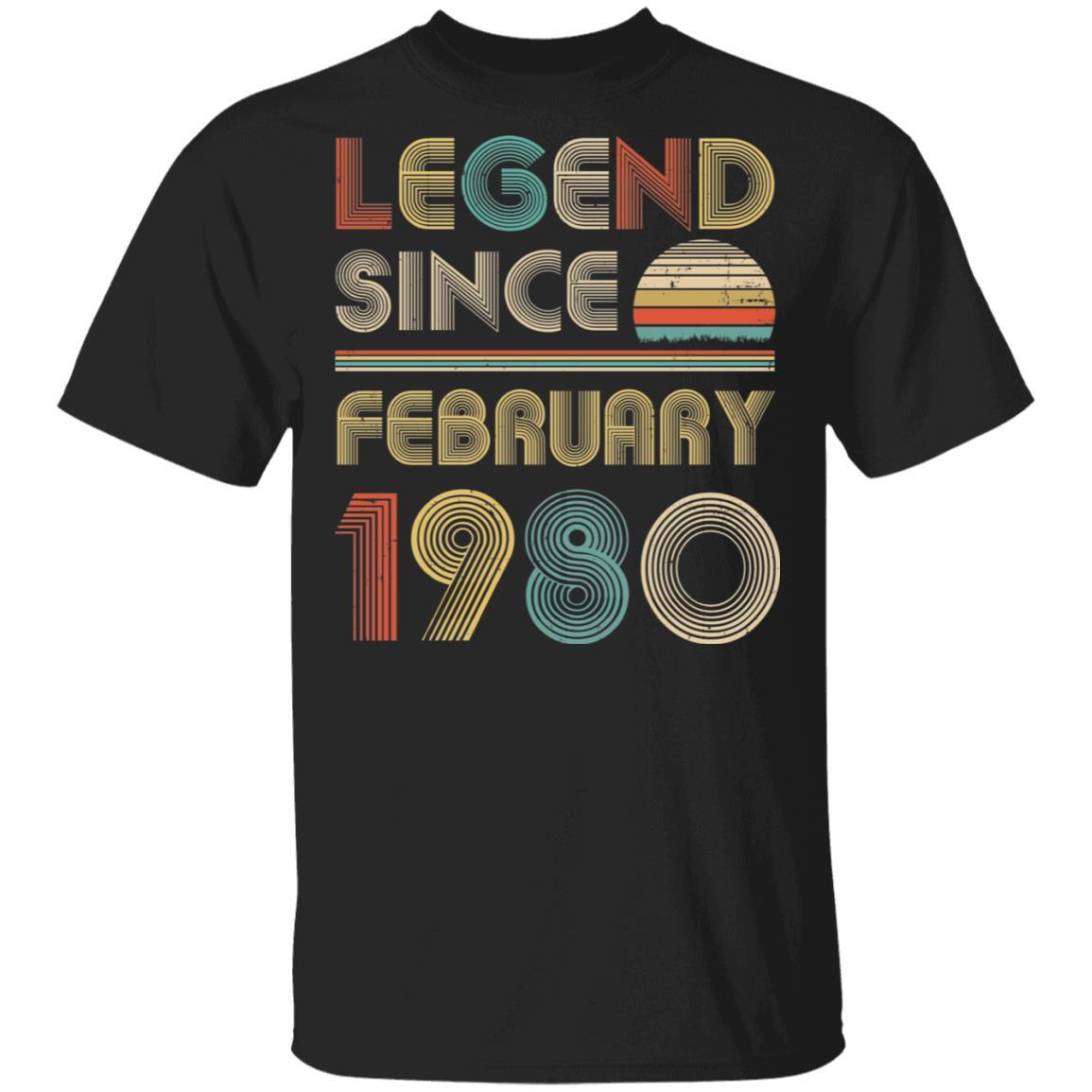 Legend Since February 1980 Vintage 42th Birthday Gifts