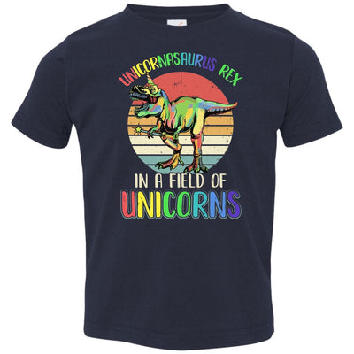 Be A Unicornasaurus Rex In A Field Of Unicorns Youth-Youth Shirt-Toddler T-Shirt-Navy