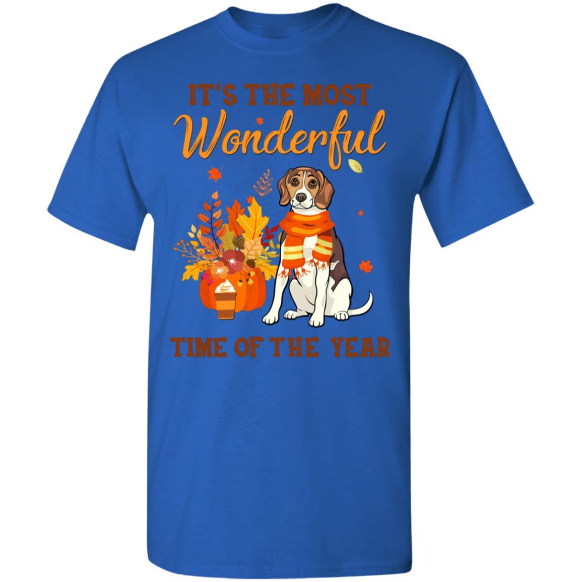 Beagle Autumn It's The Most Wonderful Time Of The Year-T-Shirt & Hoodie-Classic T-Shirt-Royal
