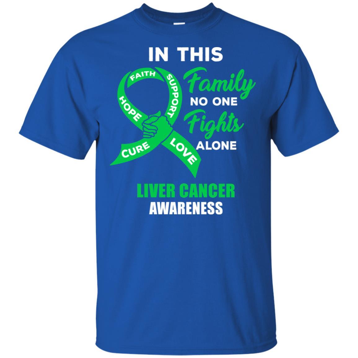 In This Family No One Fights Alone Liver Cancer Awareness-T-Shirt & Hoodie-Classic T-Shirt-Royal