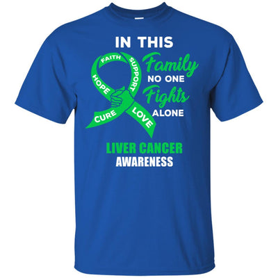 In This Family No One Fights Alone Liver Cancer Awareness-T-Shirt & Hoodie-Classic T-Shirt-Royal