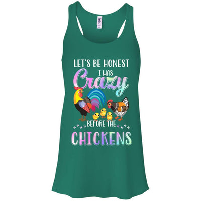 Let's Be Honest I Was Crazy Before The Chickens-T-Shirt & Tank Top-Women's Flowy Racerback Tank-Kelly Green