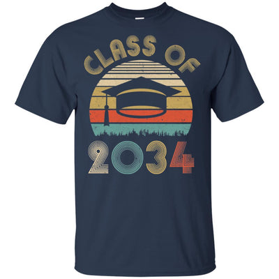Class Of 2034 Grow With Me Graduation First Day Of School Youth-Youth Shirt-Youth T-Shirt-Navy