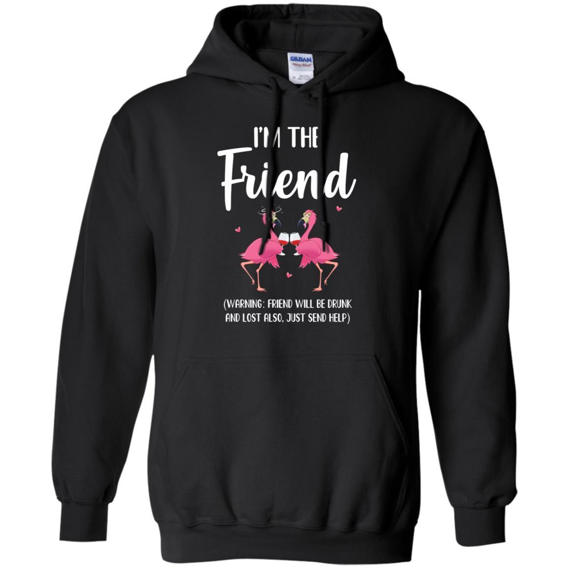 If I Lost Or Drunk Please Return To Friend Flamingo-T-Shirt & Tank Top-Pullover Hoodie-Black