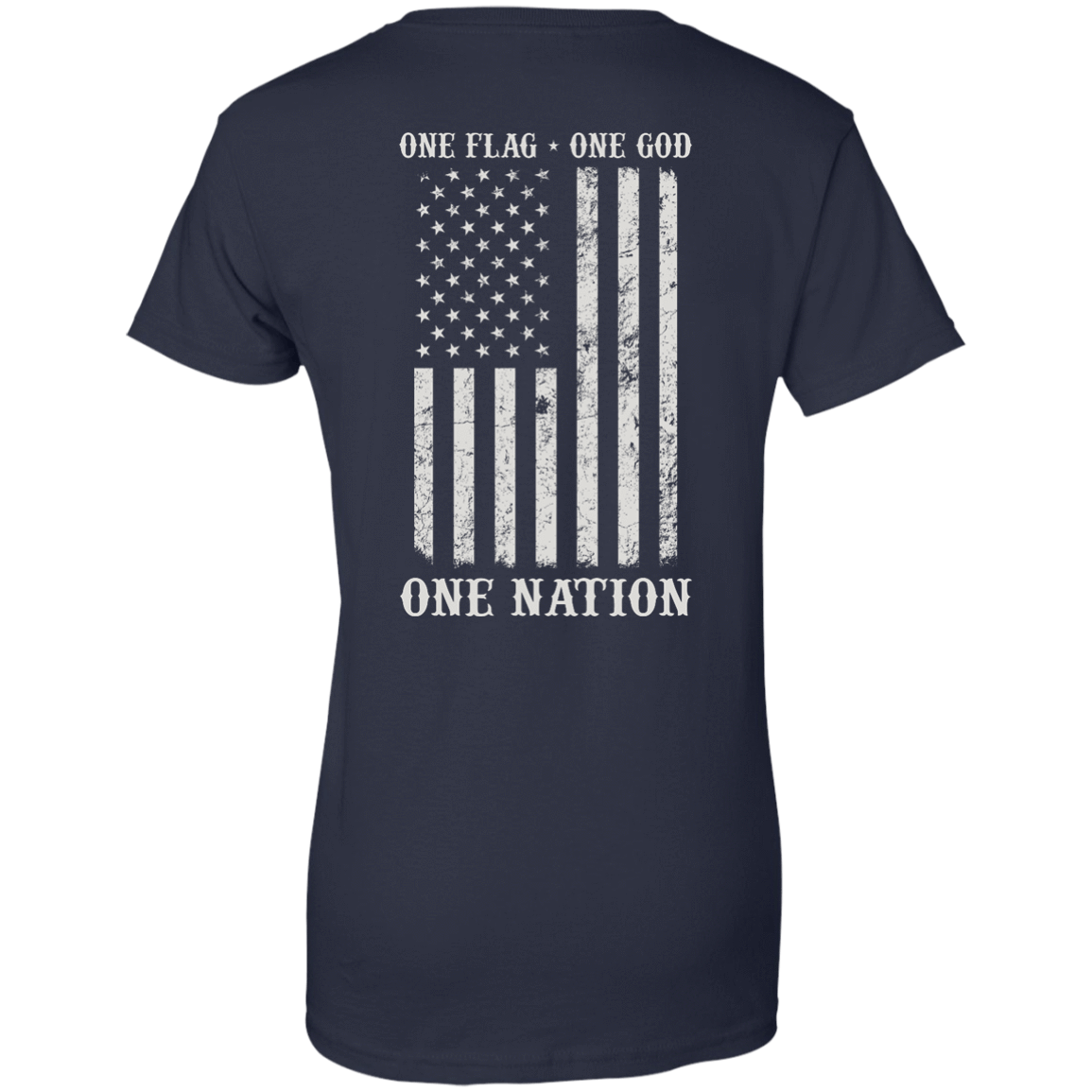 One Flag One God One Nation-T-Shirt & Hoodie-Women's T-Shirt-Navy