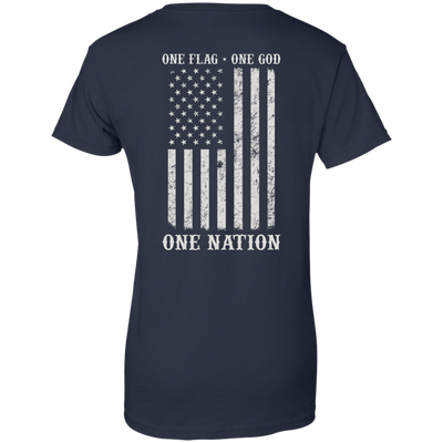 One Flag One God One Nation-T-Shirt & Hoodie-Women's T-Shirt-Navy