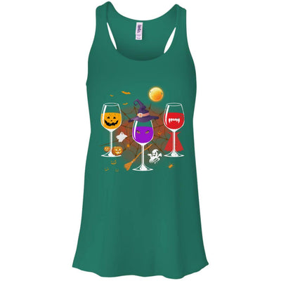 Wine Glass Of Witchcraft Funny Halloween-T-Shirt & Tank Top-Women's Flowy Racerback Tank-Kelly Green