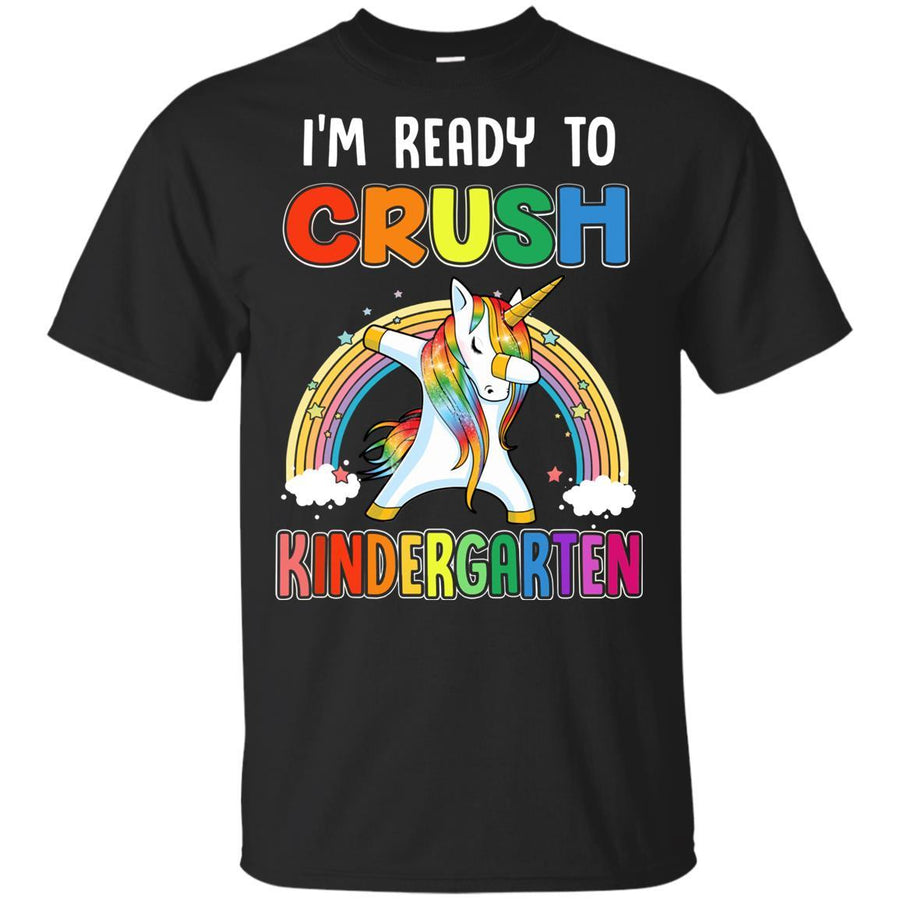 I'm Ready To Crush Kindergarte Unicorn Back To School Youth-Youth Shirt-Youth T-Shirt-Black