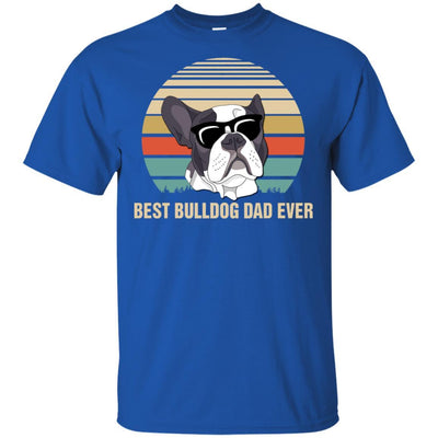 Vintage Bulldog Dad Gifts Best Bulldog Dad Ever-T-Shirt & Hoodie-Classic T-Shirt-Royal