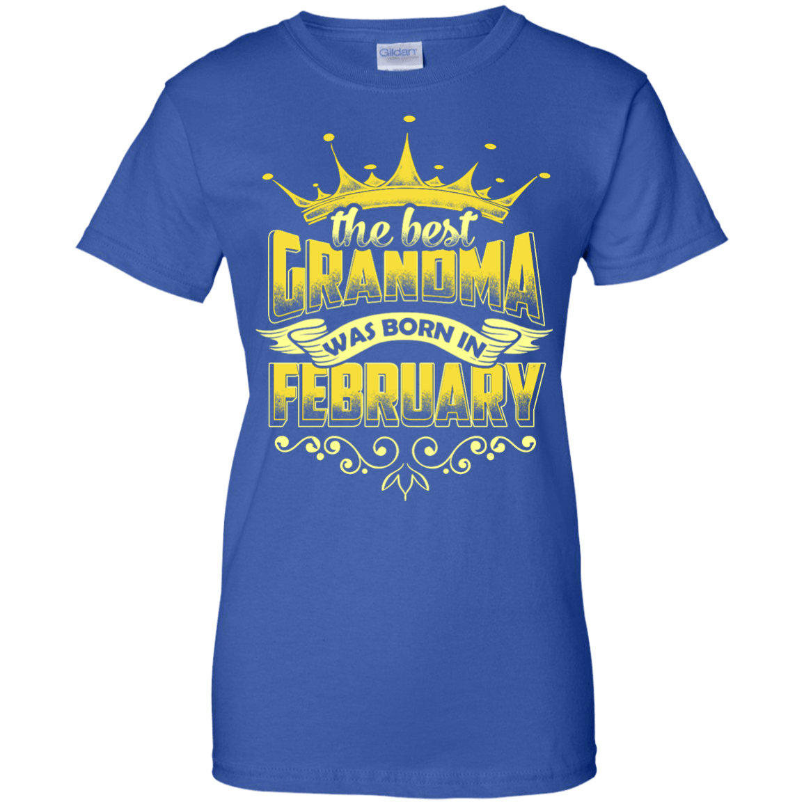 The Best Grandma Was Born In February-T-Shirt & Hoodie-Women's T-Shirt-Royal