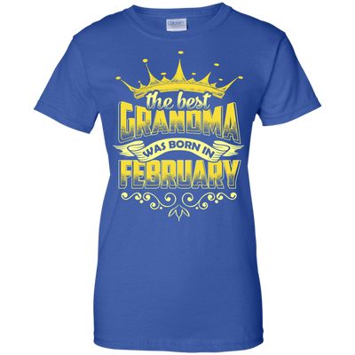 The Best Grandma Was Born In February-T-Shirt & Hoodie-Women's T-Shirt-Royal